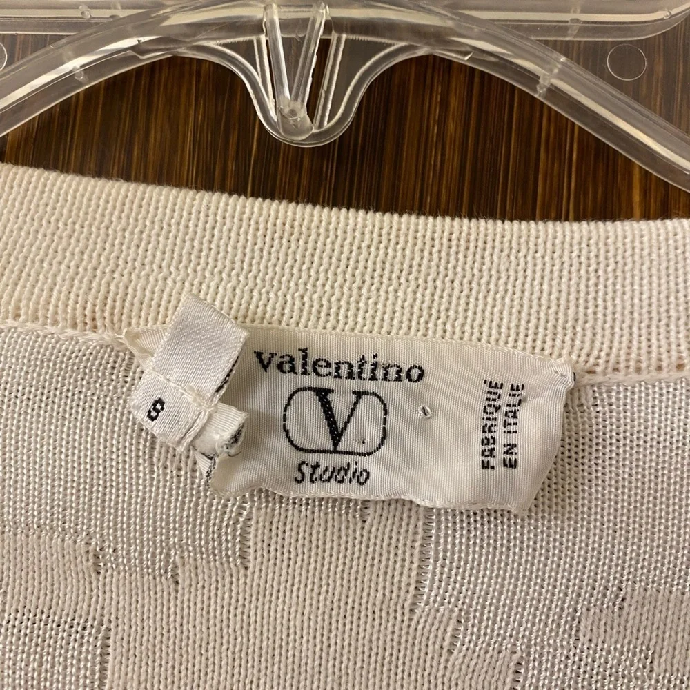 Vtg Valentino Open Cardigan Sweater (120)